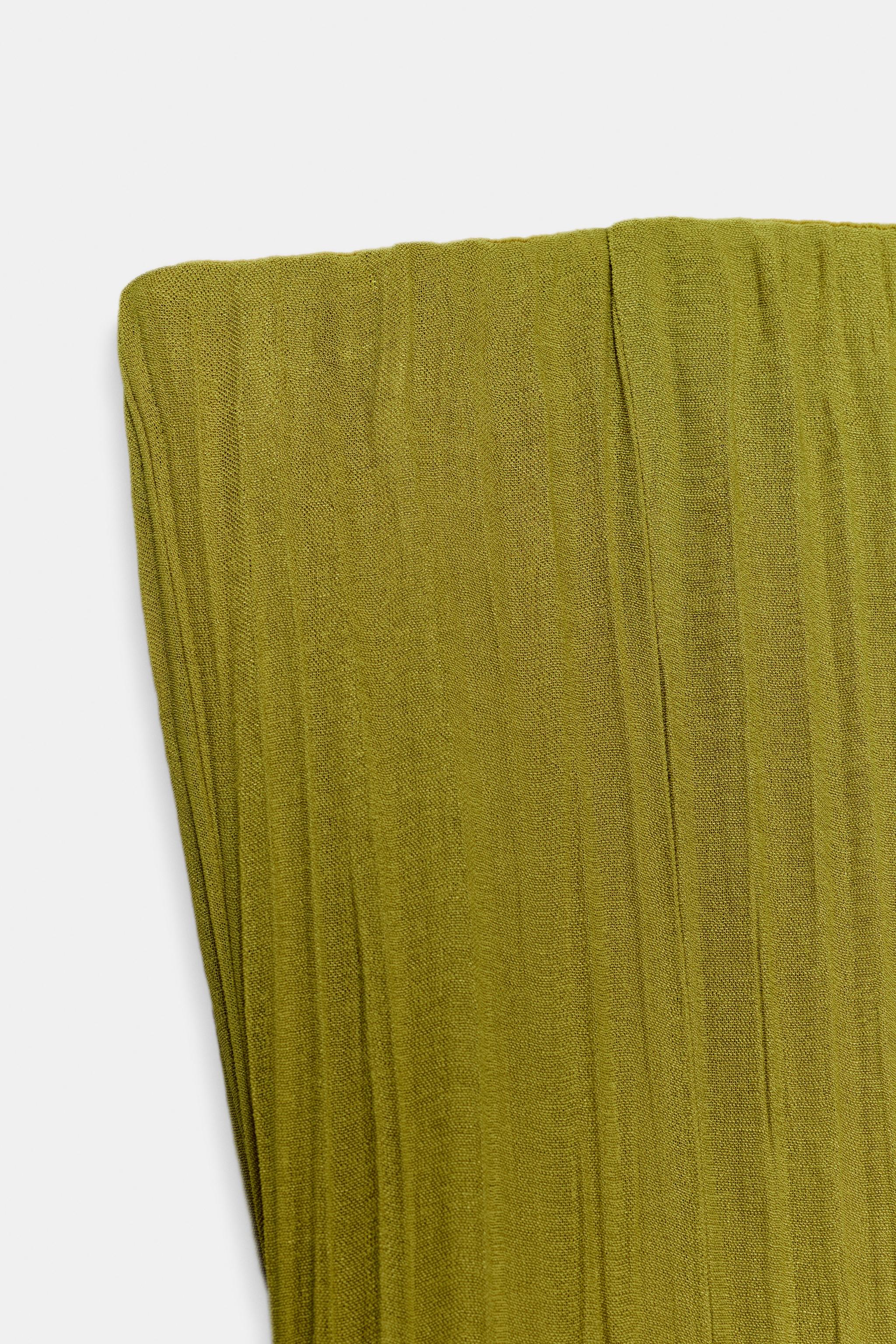 STRAPLESS TEXTURED DRESS